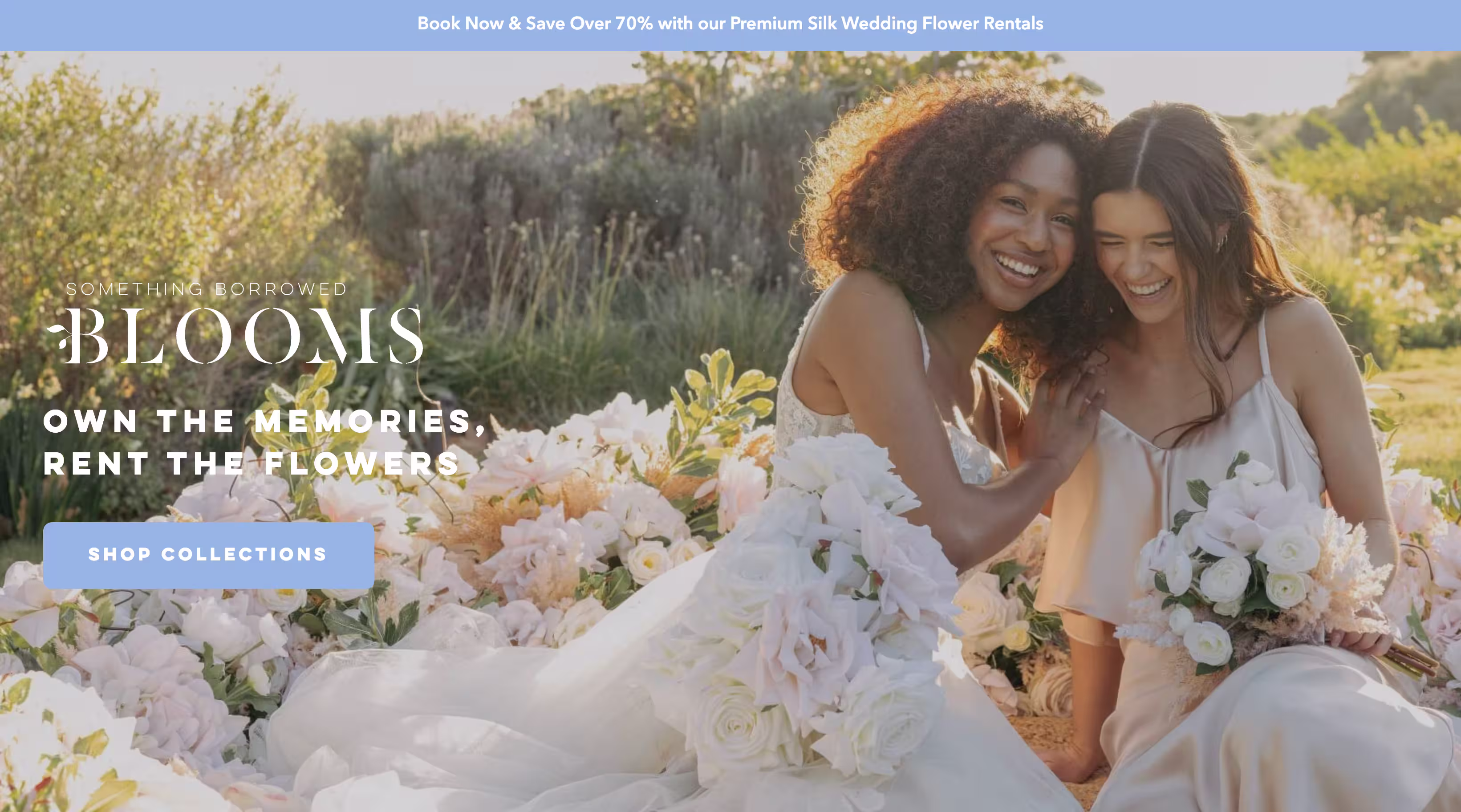 Something Borrowed Blooms website mockups