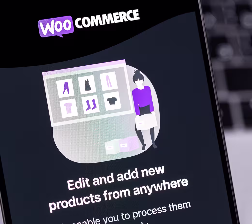 WooCommerce WordPress e-commerce plugin illustration showing flexible online store capabilities