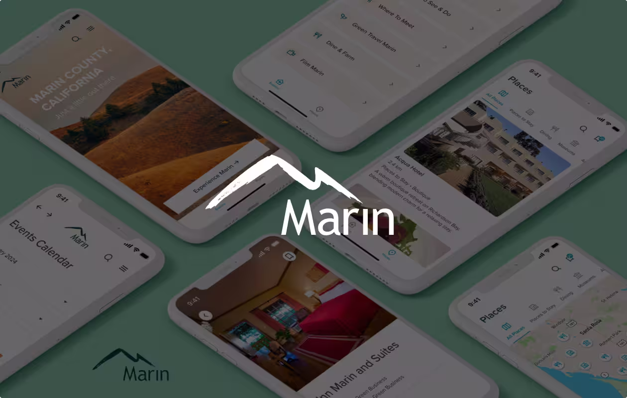 Marin County app screens